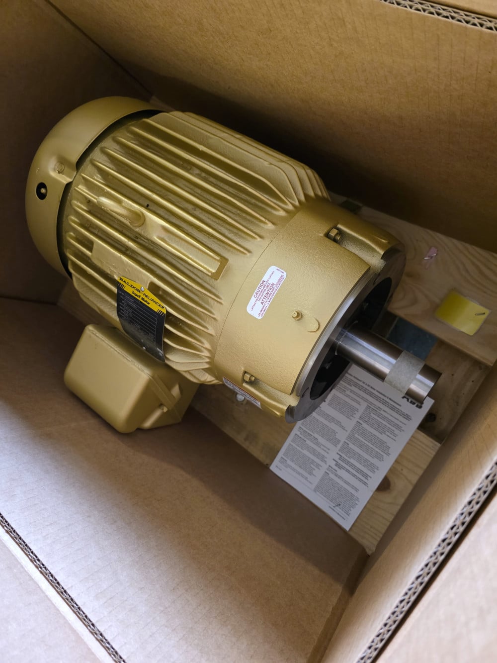 15 HP 3500 RPM Baldor #VEM2394T, Frame 254TC, TEFC, 230/460 Volts, 3 phase, C-Face AC Induction Motor, NEW (2 - Image 6
