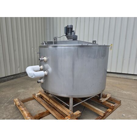 750 gallon Walker, 316L Stainless Steel sanitary jacketed mix tank, sweep bottom, 2 HP sweep agitator, CIP - Image 2