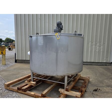 750 gallon Walker, 316L Stainless Steel sanitary jacketed mix tank, sweep bottom, 2 HP sweep agitator, CIP - Image 3