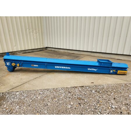 12" wide x 12' long, Universal Industries #MPK12UT, slider bed belt conveyor, 1 HP, 270 fpm, neoprene chevron - Image 2