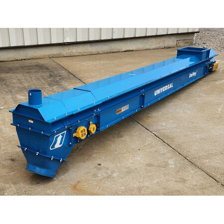 12" wide x 12' long, Universal Industries #MPK12UT, slider bed belt conveyor, 1 HP, 270 fpm, neoprene chevron - Image 4