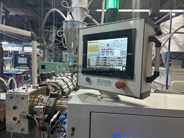 Lima Extrusion #P-90/28, Pipe & Profile Extrusion Line, Omron touchscreen control, 460 V., 2022 - Image 5
