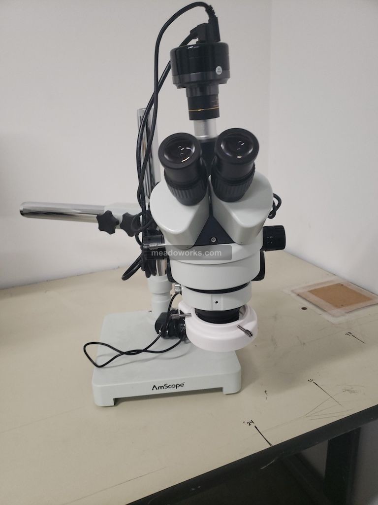 AmScope #HC210, Trinocular Stereo Zoom Microscope, HDMI camera, LED ring light, 5 V. - Image 2