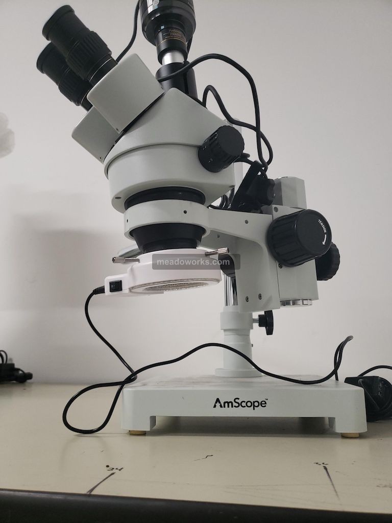 AmScope #HC210, Trinocular Stereo Zoom Microscope, HDMI camera, LED ring light, 5 V. - Image 3