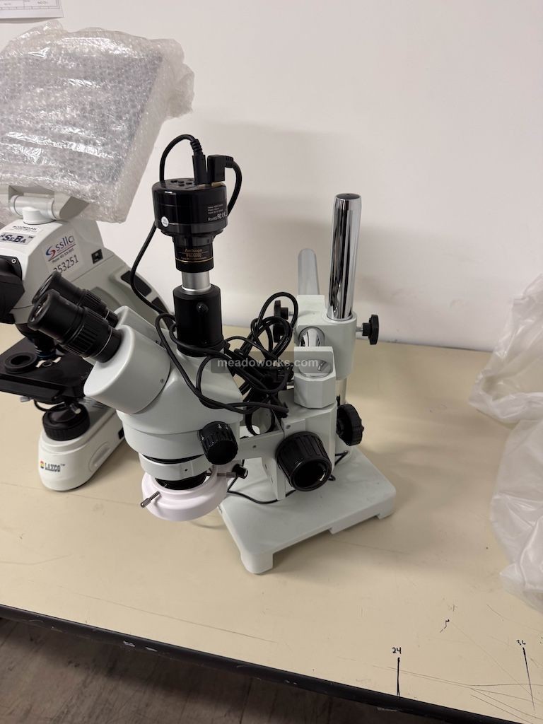 AmScope #HC210, Trinocular Stereo Zoom Microscope, HDMI camera, LED ring light, 5 V. - Image 4