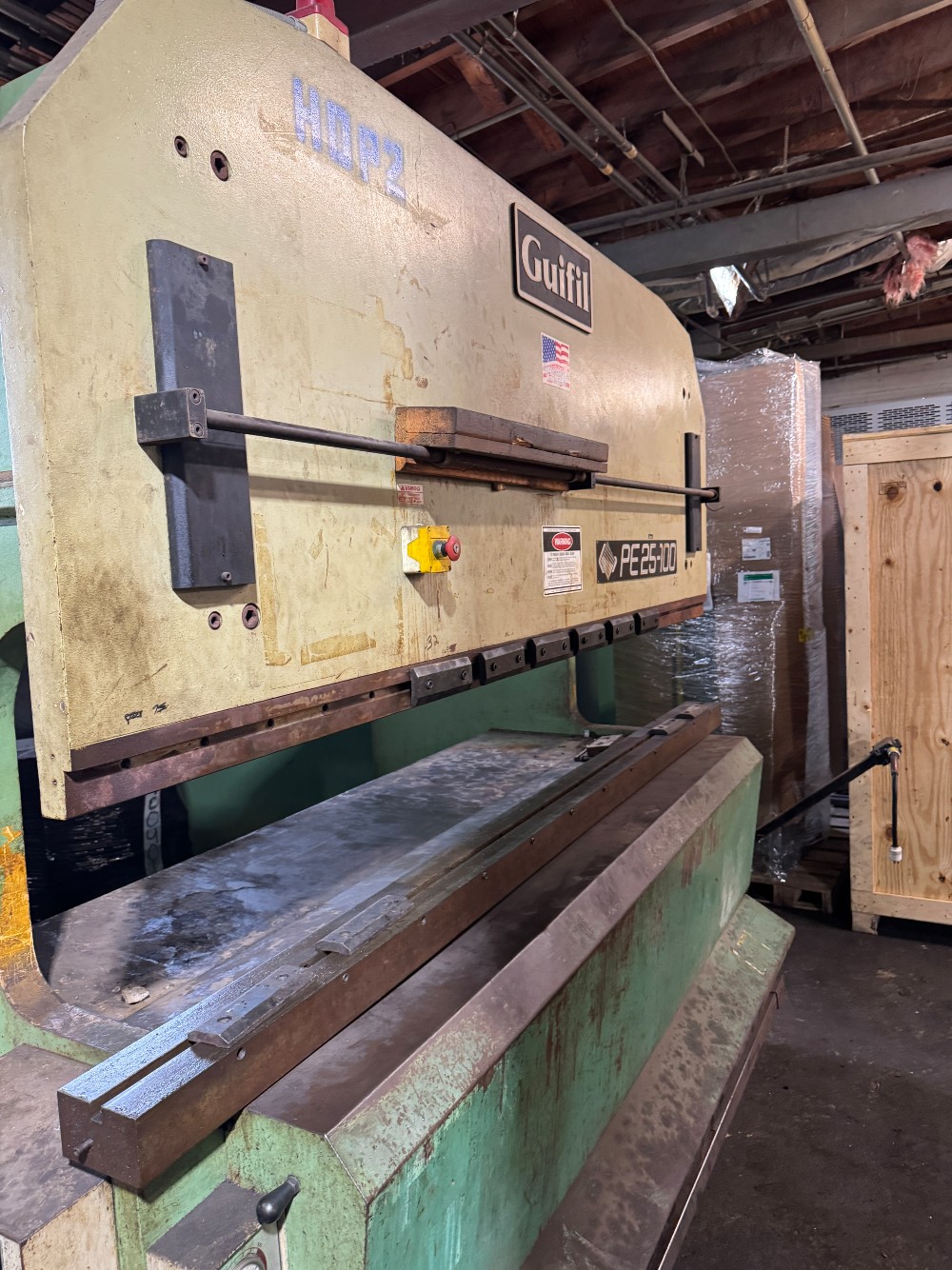110 Ton, Guifil #PE25-100, Up-Acting Hydraulic Press Brake, 8.2'OA, 81" between housing, 16" throat, 18" - Image 6