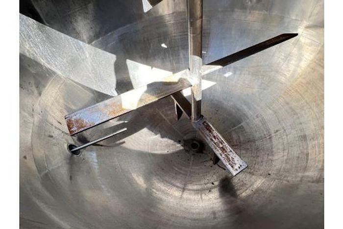 200 gallon Lee Industries, Jacketed Stainless Steel Kettle, agitator, 2 HP - Image 2