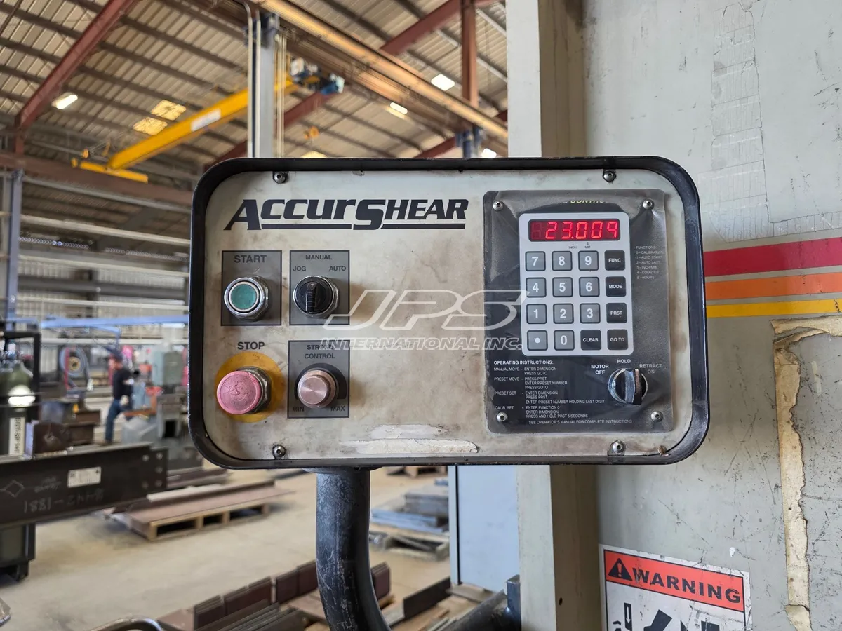 1/2" x 10' Accurshear #650010, Hydraulic Power Squaring Shear, 36" back gauge, 23 SPM, 40 HP, 2007 - Image 4