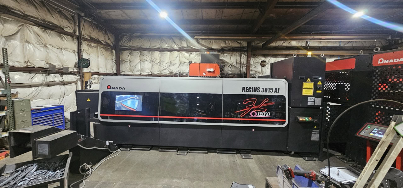 Amada #Regius-3015AJ, fiber laser, 12,000 watt, 5' x10' table, AMNC 3i Control, AMS3015CL single pallet - Image 1