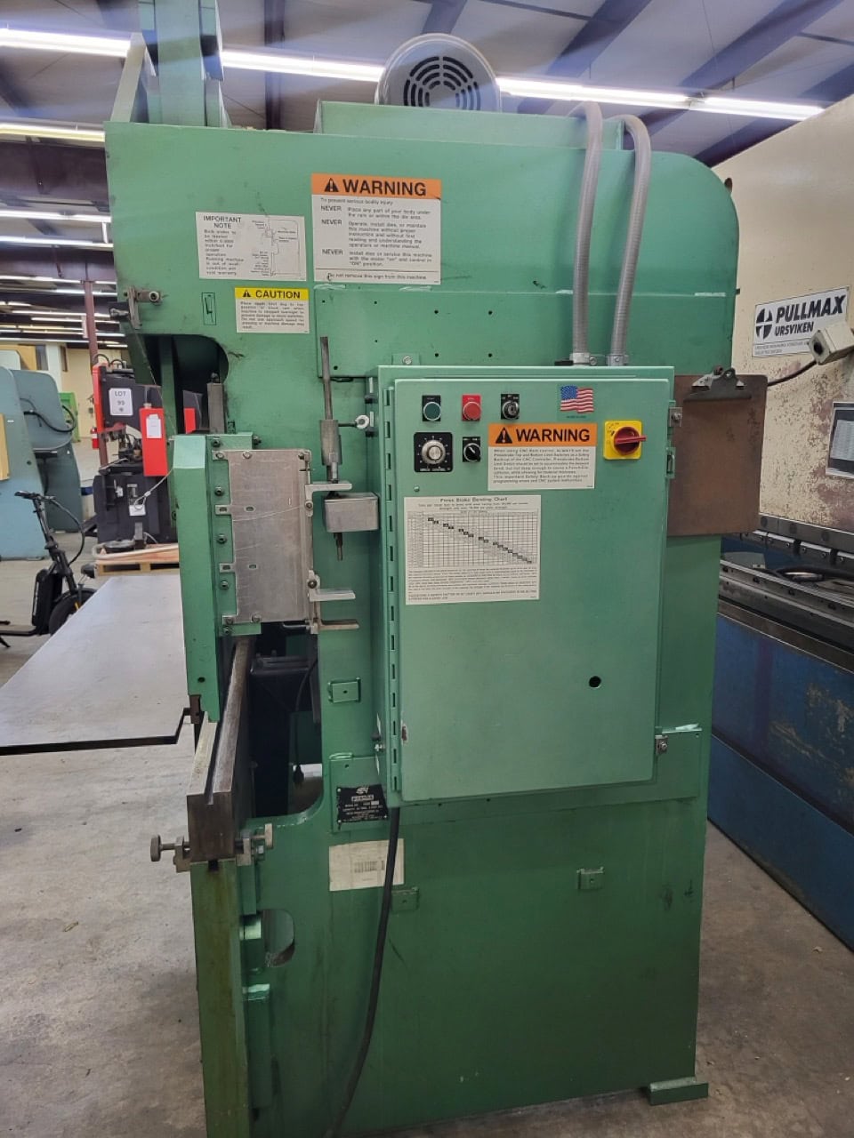 65 Ton, Piranha #6508, hydraulic press brake, 8' overall, 792" between housing, 6" stroke, 15" open, 9" Shut - Image 3