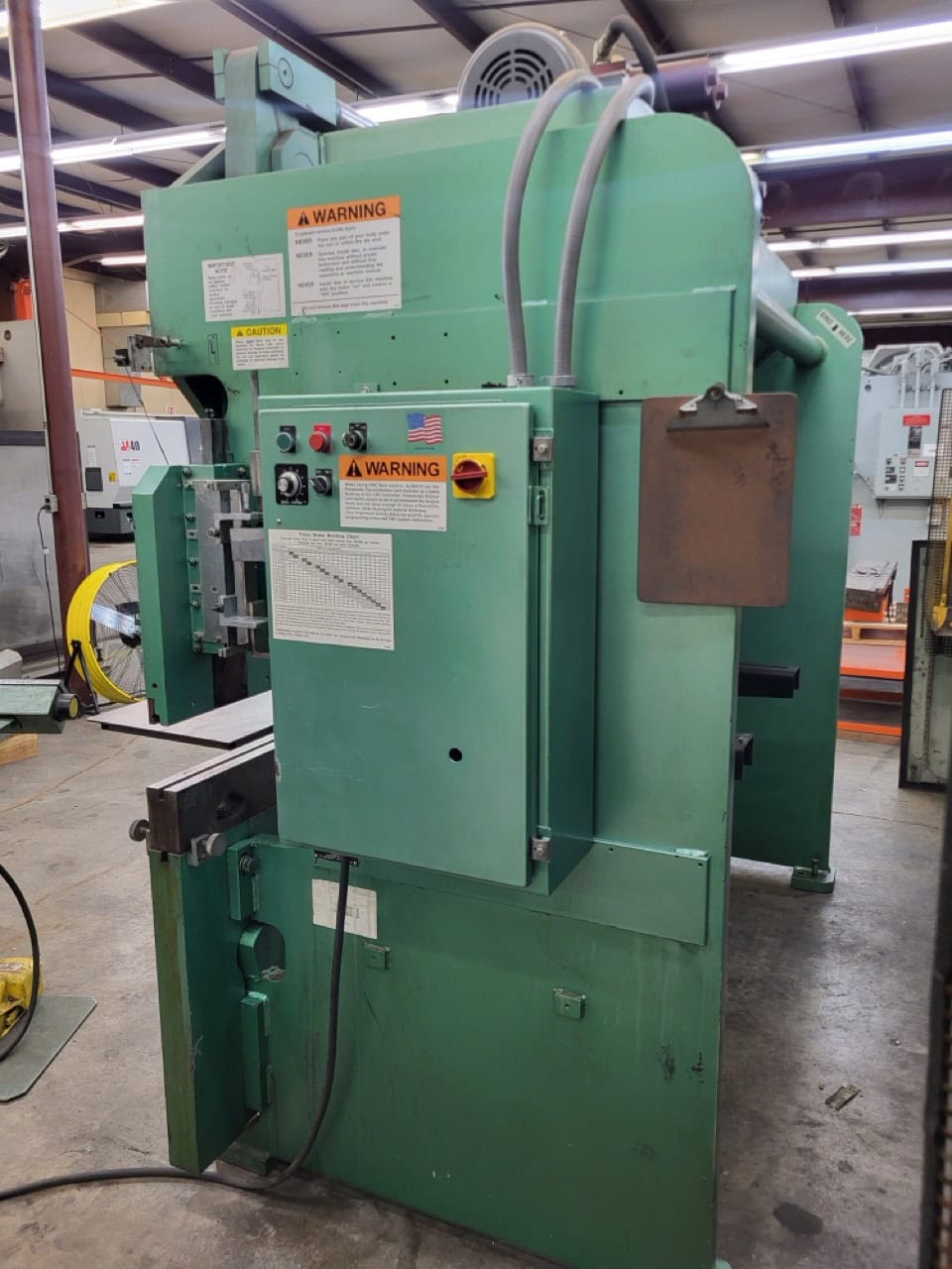 65 Ton, Piranha #6508, hydraulic press brake, 8' overall, 792" between housing, 6" stroke, 15" open, 9" Shut - Image 5