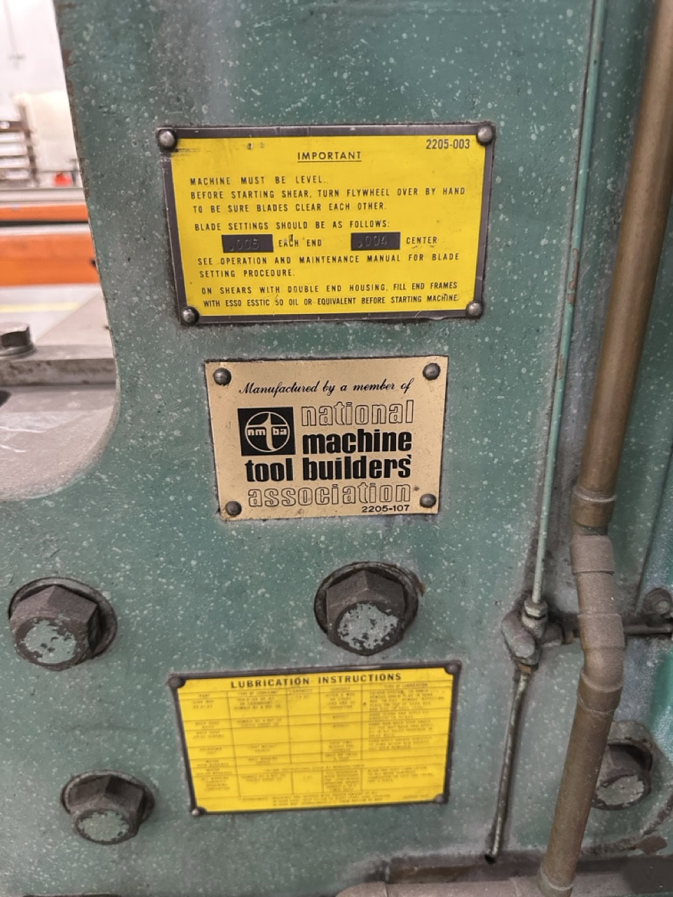 10 gauge x 6' Wysong #1072, mechanical squaring shear, 36" front operated power back gauge, 12 hold downs, 5 - Image 8