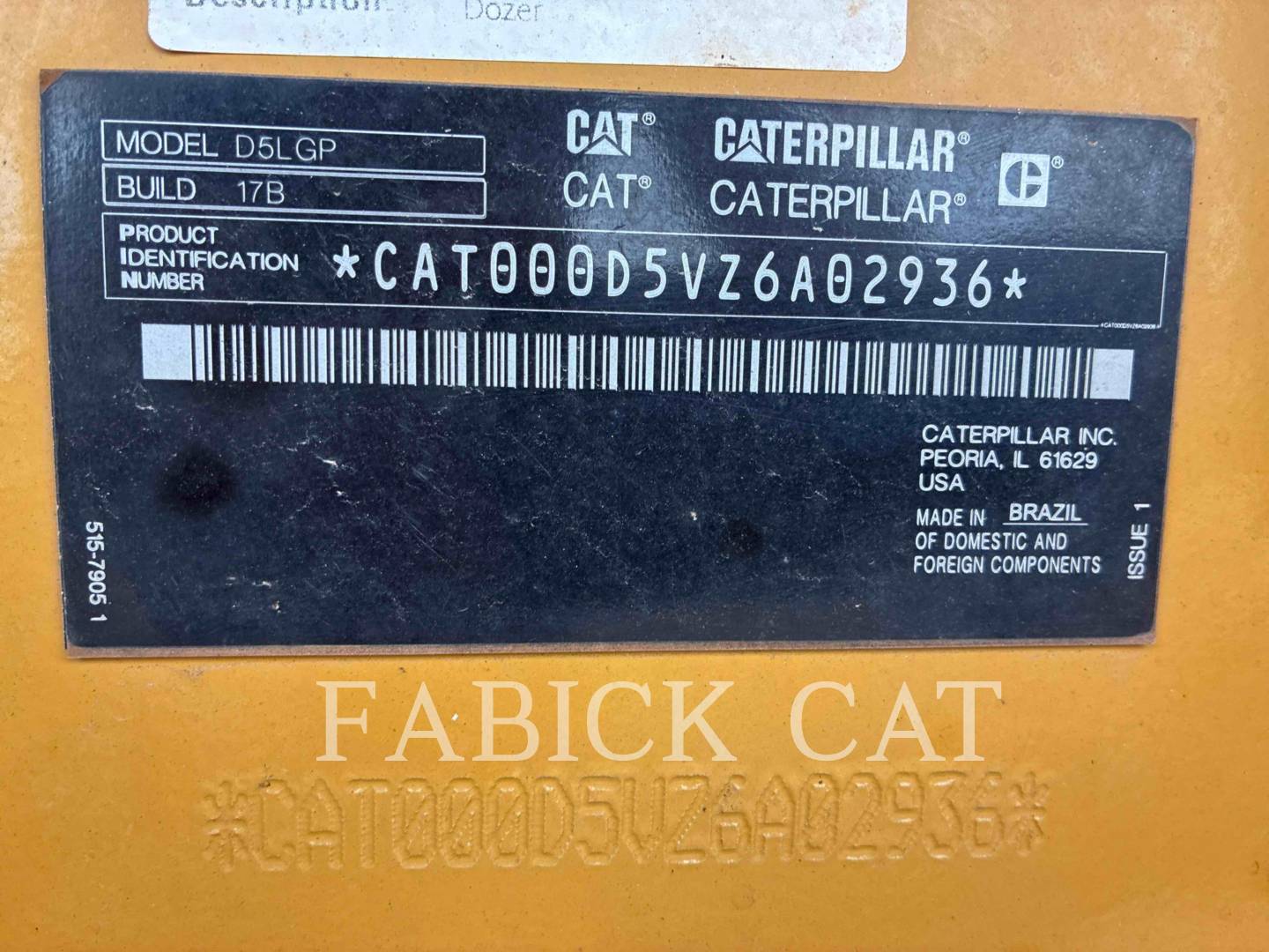 Caterpillar D5-17LV*, 857 hours, S/N: Z6A02936, 2024 - Image 6
