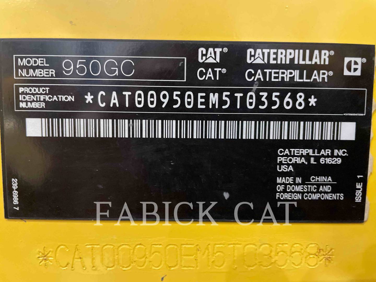 Cat 950GC, Wheel Loader, 2988 hours, S/N: M5T03568, 2020 - Image 6