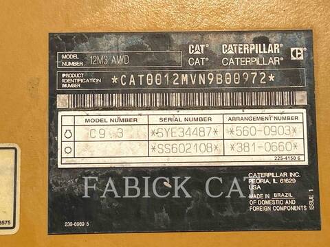 Caterpillar 12M3 AWD*, Motor Grader, 3868 hours, S/N: N9B00972, 2019 - Image 6