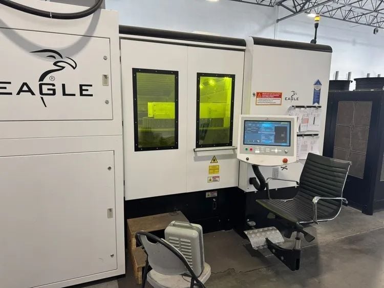 Eagle #iNspire-2040, fiber laser, 20,000 watt, 6.5' x 13' table, load/unload automation, dust collector - Image 2