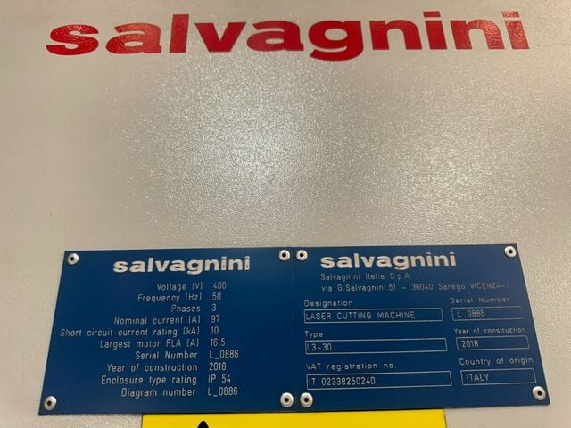 Salvagnini #L3, fiber laser, 3000 watt, 10-tray tower, part take-out automation, automatic nozzle changer - Image 10