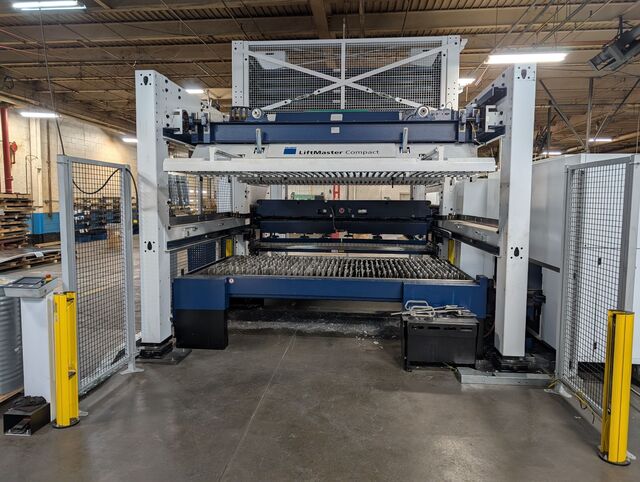 Trumpf #TruLaser-3030-Fiber, fiber laser, 6000 watt, 5' x 10' table, 9-pallet TruStore, LiftMaster Compact - Image 2
