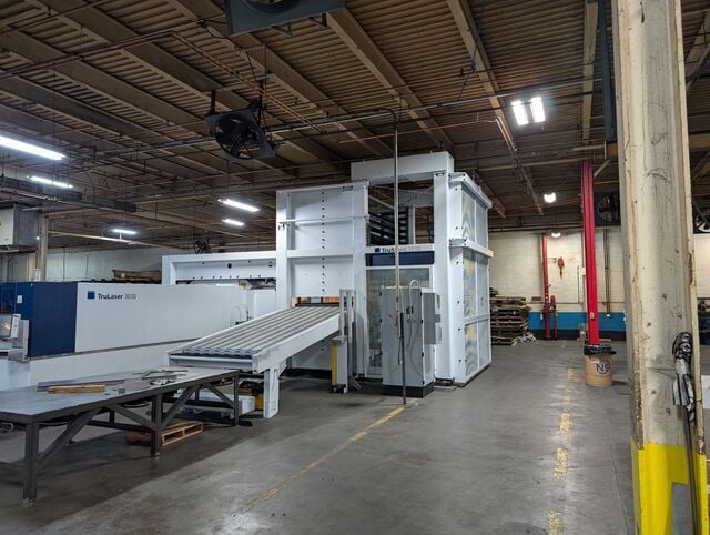 Trumpf #TruLaser-3030-Fiber, fiber laser, 6000 watt, 5' x 10' table, 9-pallet TruStore, LiftMaster Compact - Image 7