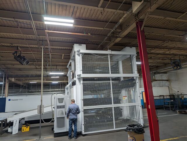 Trumpf #TruLaser-3030-Fiber, fiber laser, 6000 watt, 5' x 10' table, 9-pallet TruStore, LiftMaster Compact - Image 8