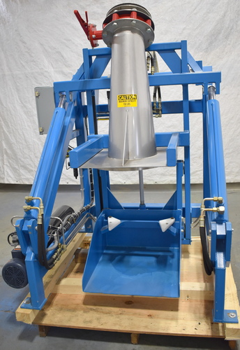 Material Transfer & Storage, Hydraulic Drum Tipper Unloader, 750 lb. capacity, 24" x 26" platform, 8" outlet - Image 2
