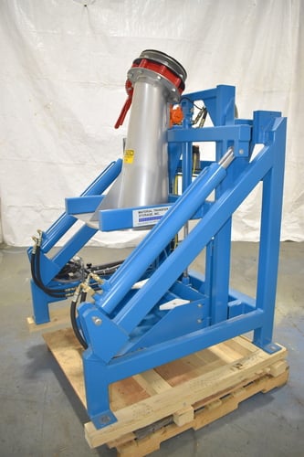 Material Transfer & Storage, Hydraulic Drum Tipper Unloader, 750 lb. capacity, 24" x 26" platform, 8" outlet - Image 5