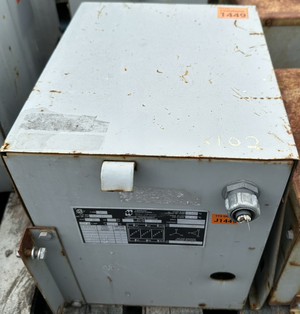 2 KVA 480Y Primary, 240 Delta Secondary, Hammond Manufacturing Mfg., 3-Phase Isolation Transformer, CSA, 60 Hz - Image 2