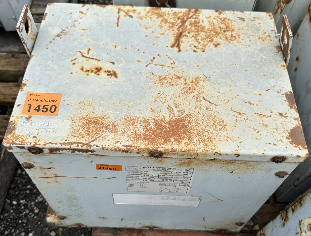 2 KVA 480 Delta Primary, 277Y/160 Secondary, Rex Manufacturing Mfg. (Transfactor Industries Inc.) 3-Phase - Image 4