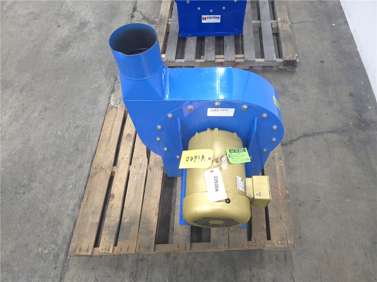 Sterling #512-07FD, blower, 7.5 HP, 6" inlet/outlet, 3520 RPM, 460/3/60, Fr.213T, TEFC, arrangement 4, 1.15 - Image 9