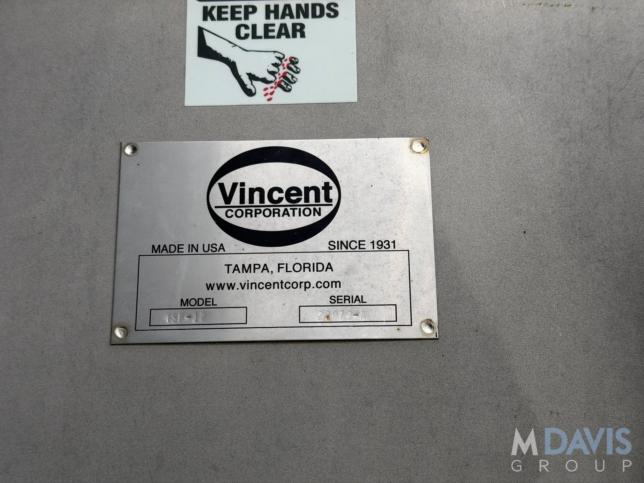 Vincent #TSP-12, Dewatering Twin Screw Press, Stainless Steel, 64" tapered twin screws, 20" x 24" feed - Image 8