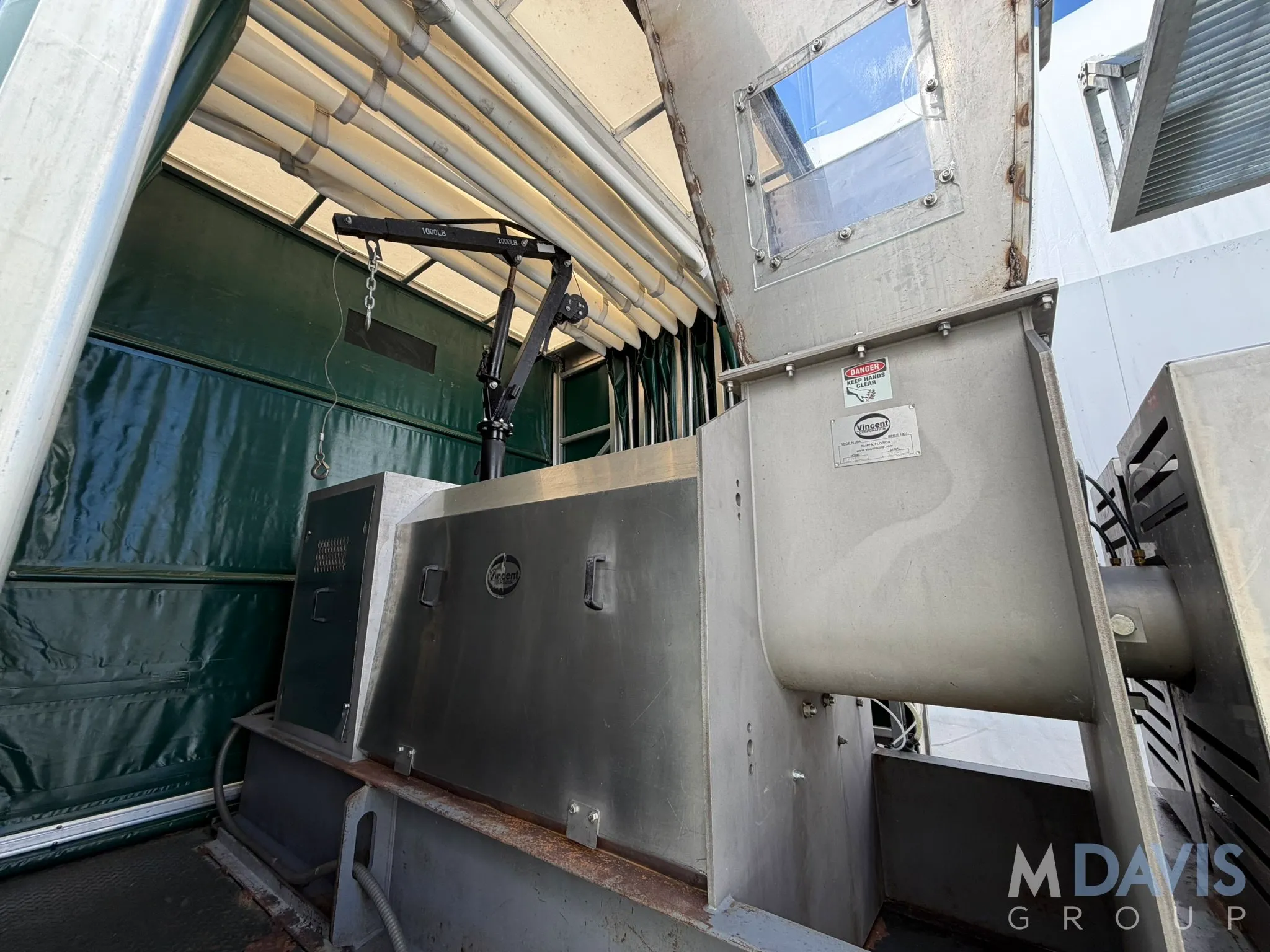 Vincent #TSP-12, Dewatering Twin Screw Press, Stainless Steel, 64" tapered twin screws, 20" x 24" feed - Image 9