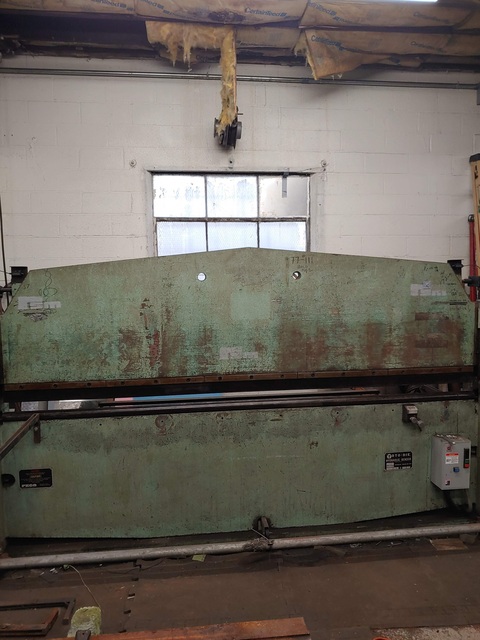 Roto-Die #15, Hydraulic Press Brake, 10' overall length, 3" stroke, 15 HP, (3) extra top dies, (8) front & - Image 1