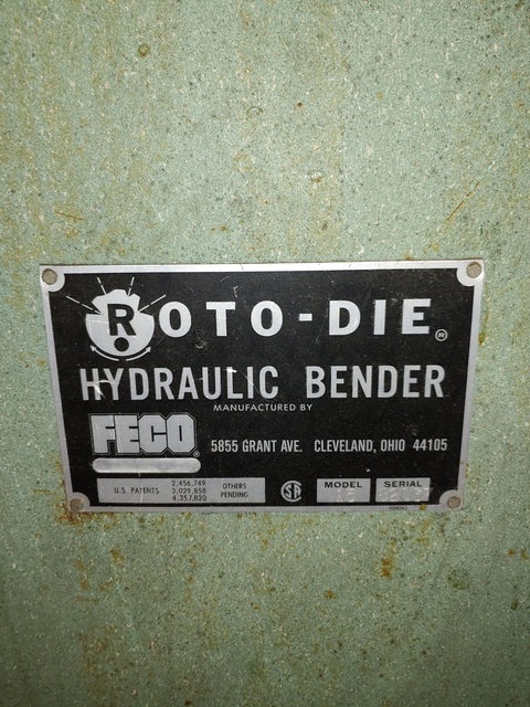 Roto-Die #15, Hydraulic Press Brake, 10' overall length, 3" stroke, 15 HP, (3) extra top dies, (8) front & - Image 3