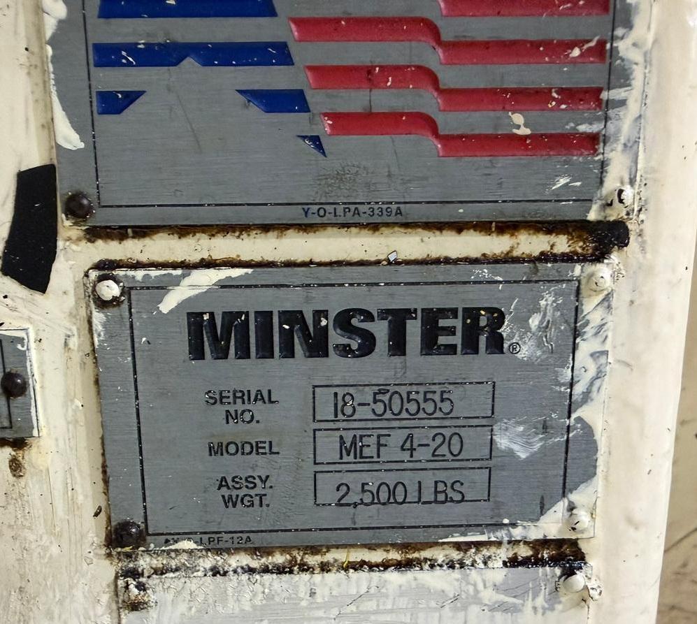 10000 lb. Minster #MR10-20D/MS20-20-7/MEF4-20, Coil Feed Line, 20" coil width, 0.110" coil thickness, 1996 - Image 8