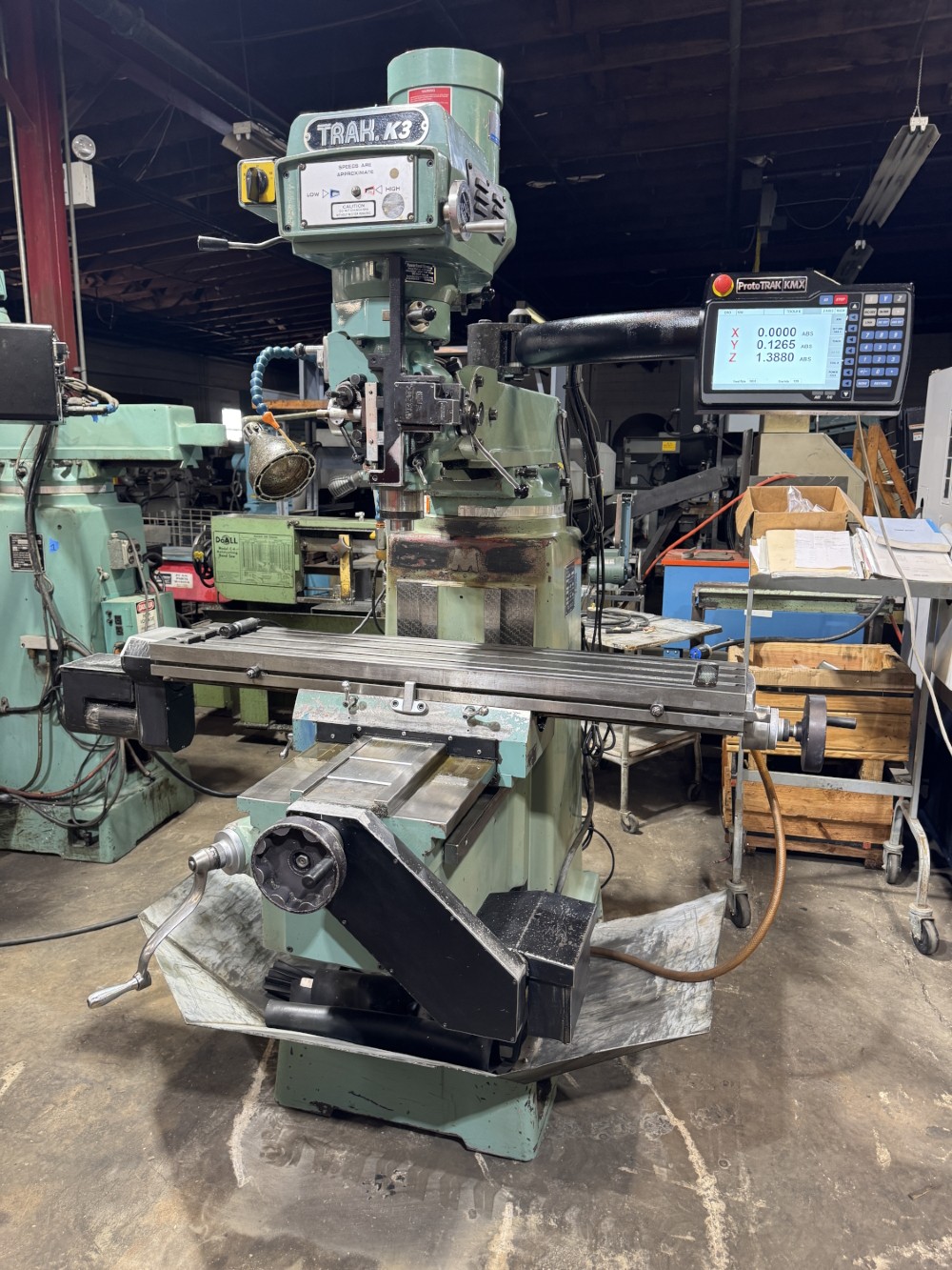 Southwestern Industries #Trak-K3, CNC Vertical Mill, 32" X, 16" Y, 10" x15" tbl., 3 HP, 60-4200 RPM, KMX - Image 1