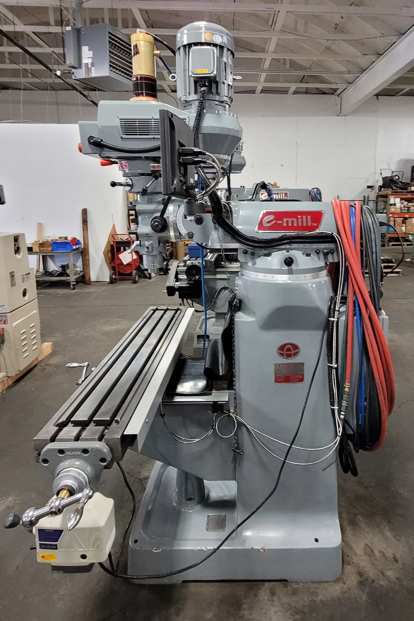 Acer #E-Mill-3VSII, vertical mill, 9" x49" table, 3 HP, 60-4500 RPM, R-8, Newall DP700 2-Axis digital read - Image 4