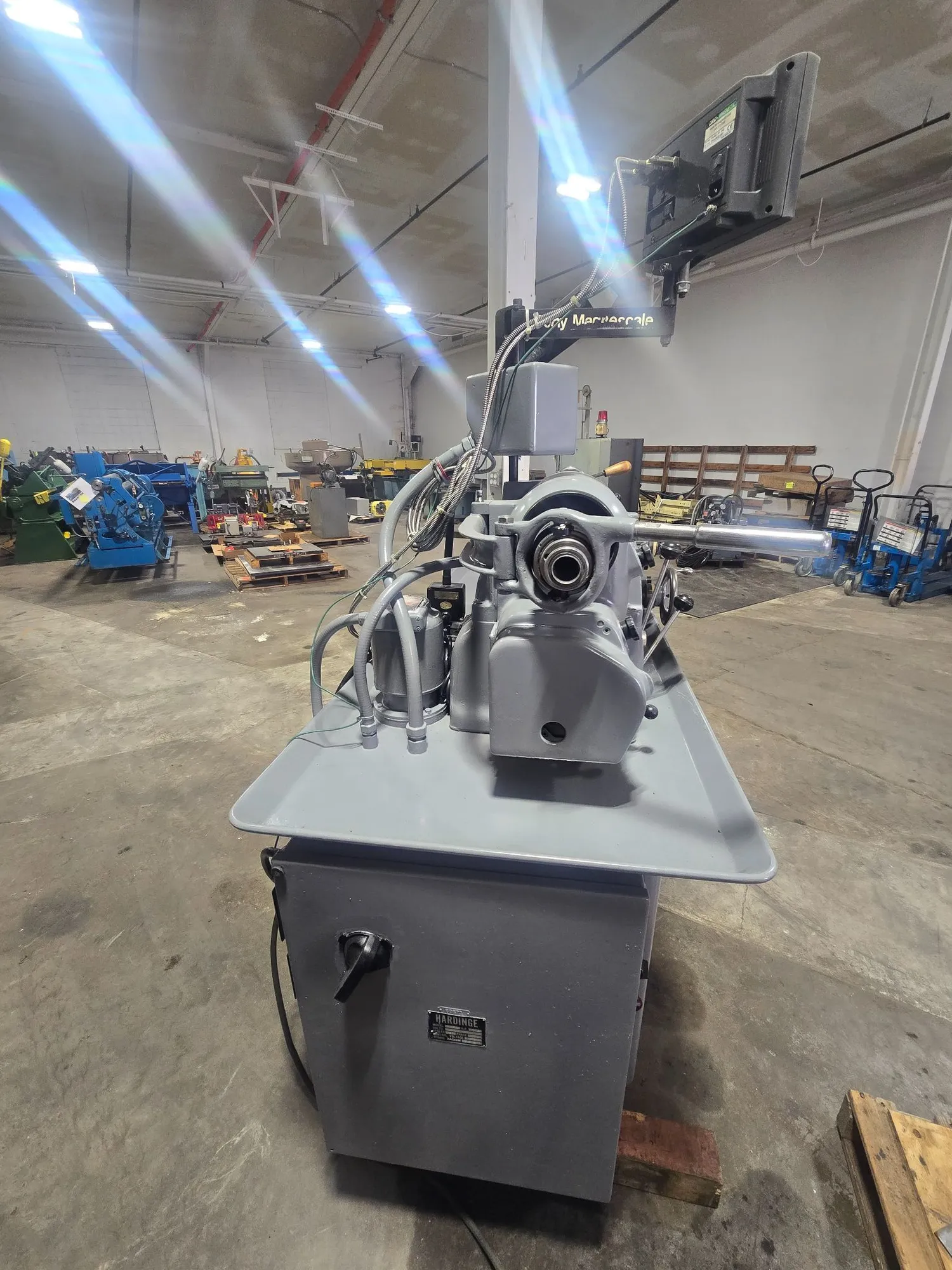 Hardinge #HLV-H, Wide Bed Tool Room Lathe, 11" Swing, 2-Axis digital read out, 4" 3-Jaw Chuck, Quick Change - Image 1