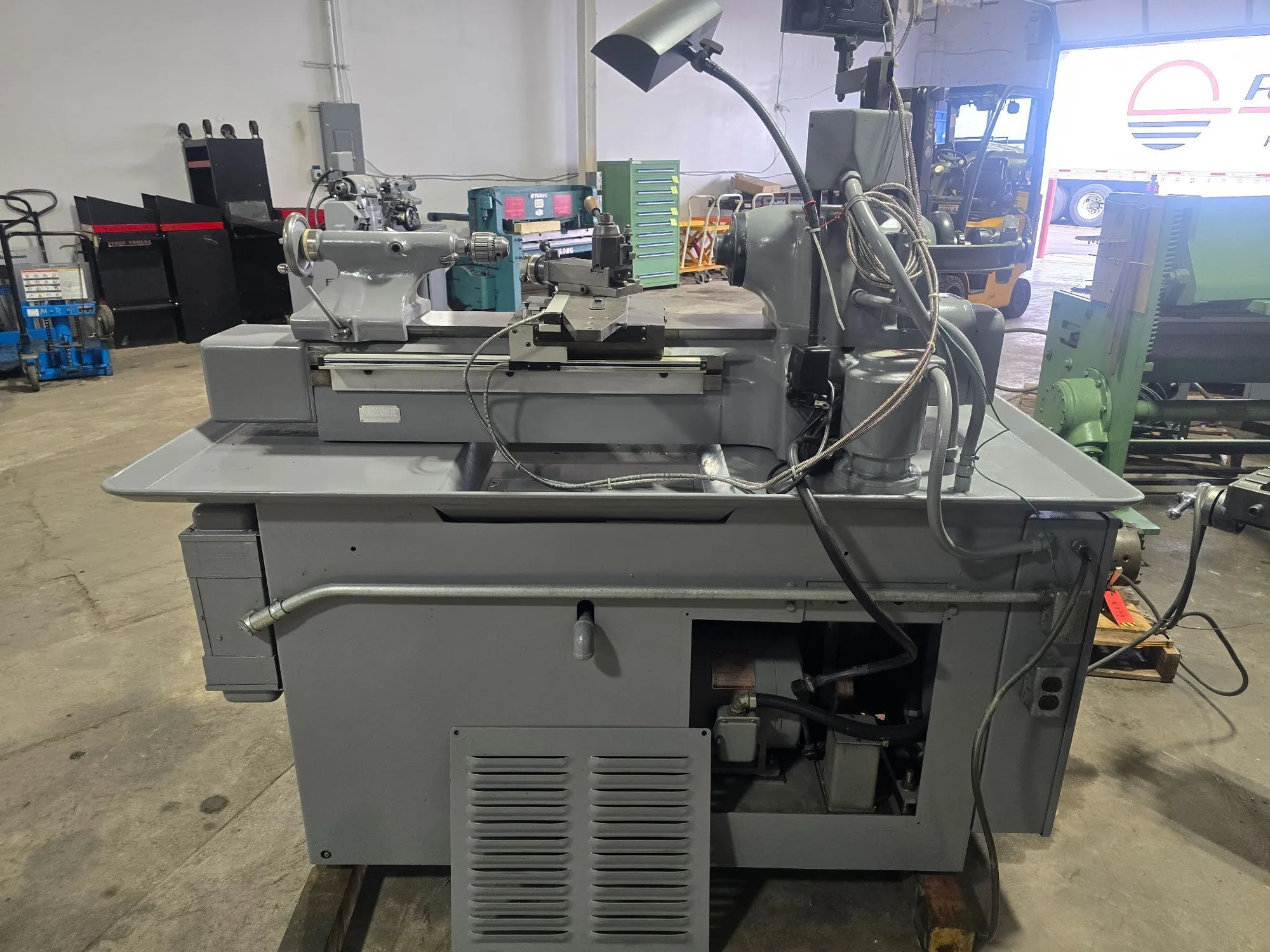 Hardinge #HLV-H, Wide Bed Tool Room Lathe, 11" Swing, 2-Axis digital read out, 4" 3-Jaw Chuck, Quick Change - Image 7