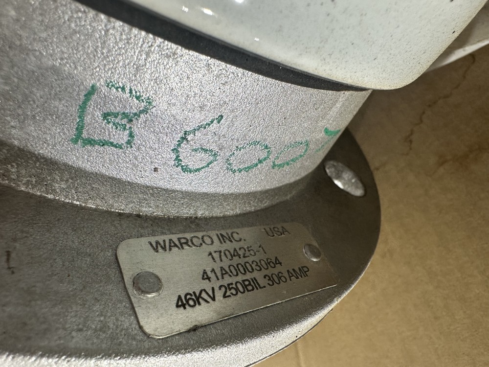 46 KV, WARCo Inc. USA, Condenser Bushing, HV, 306 Amp. SET of QTY 3 - Image 4