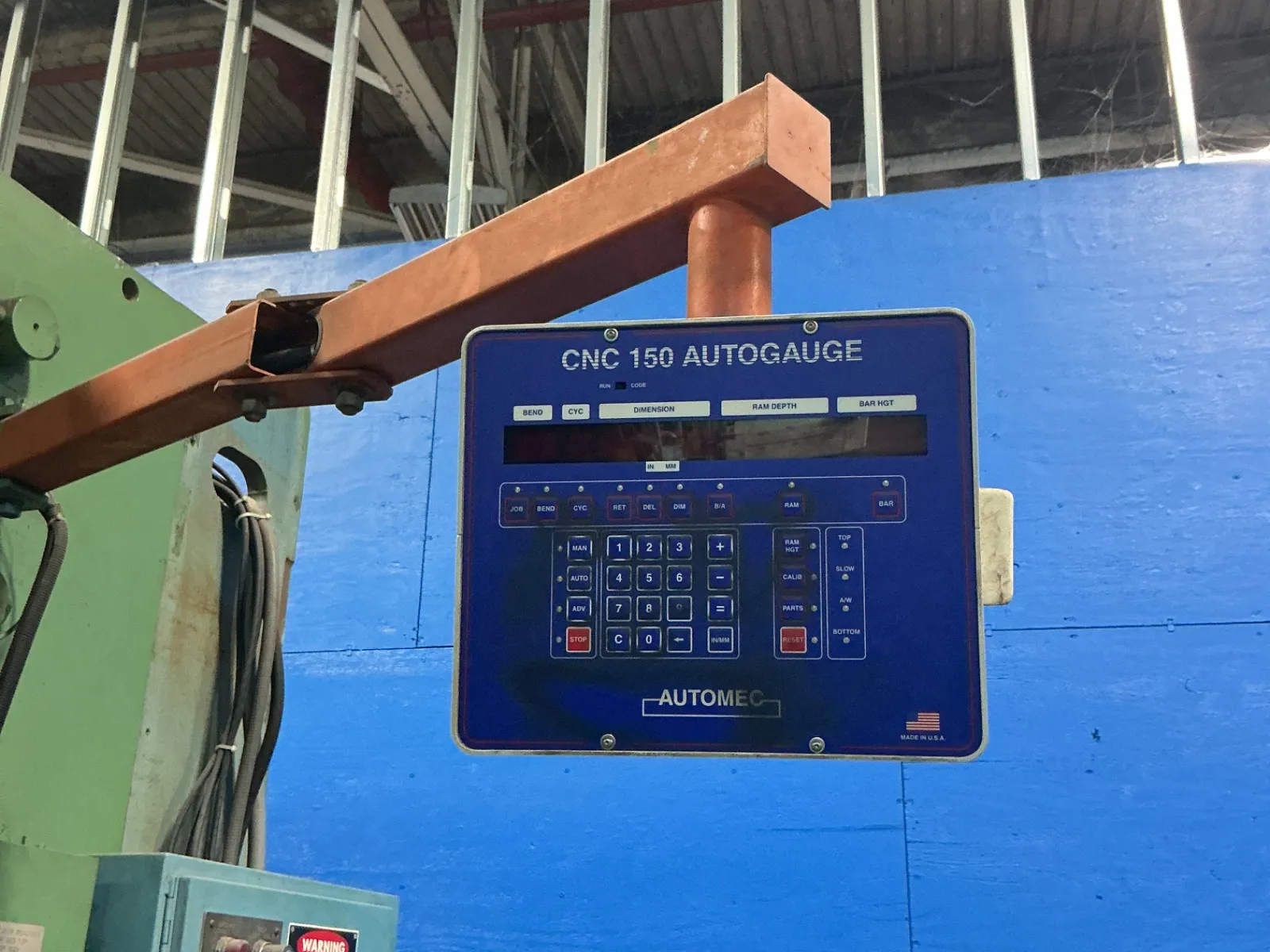 100 Ton, Niagara #HBM-100-8-10, Hydraulic Press Brake, Manual, Foot Switch, CNC 150 Auto Gauge Controls - Image 5