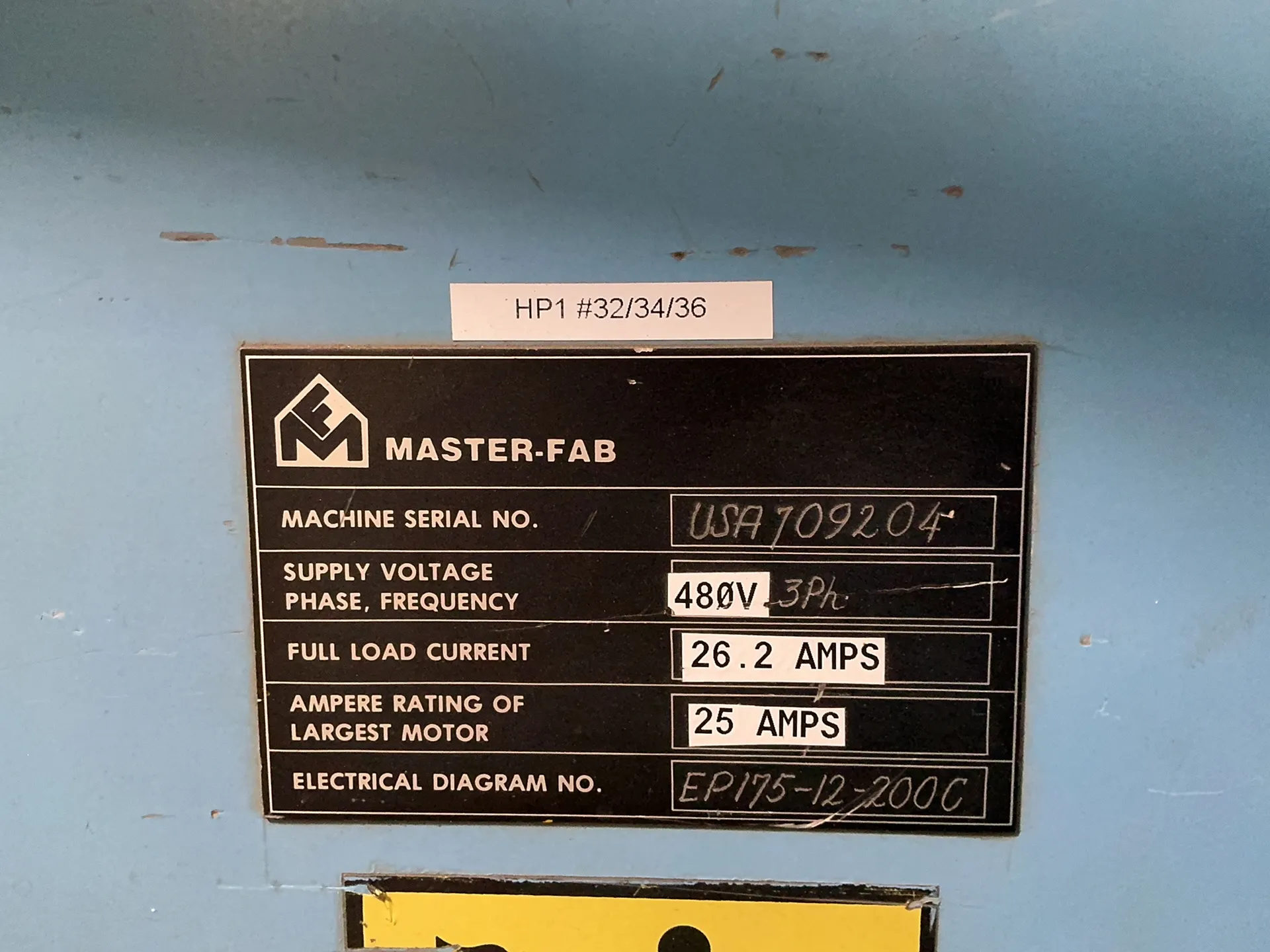 175 Ton, Masterfab #PAB-175-12, Hydraulic Press Brake, 12' overall, CNC 150 Autogauge digital read out, Foot - Image 4