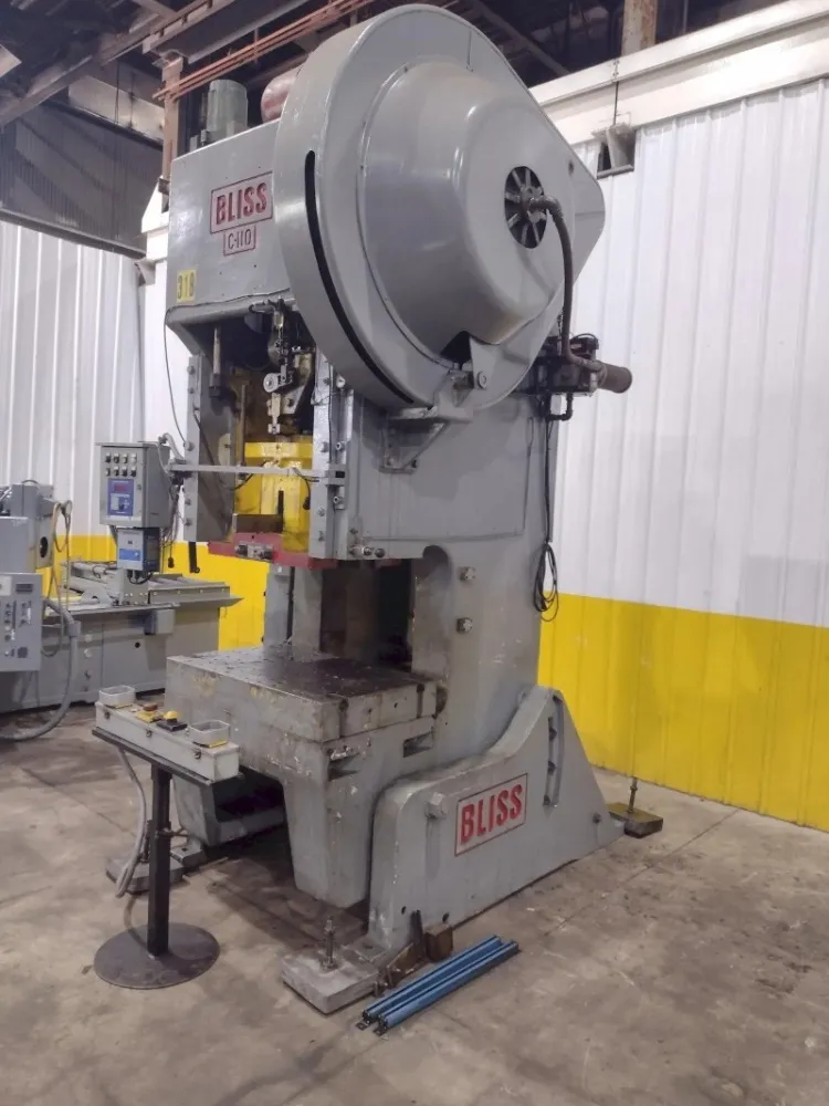 110 Ton, Bliss #C-110, Mechanical Punch Press, Air Clutch, 6" Stroke, 21" Shut Height, 42" x 27" Bed Area, 10 - Image 1