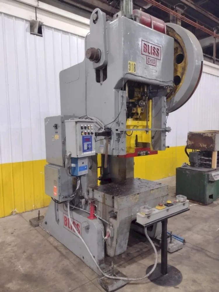 110 Ton, Bliss #C-110, Mechanical Punch Press, Air Clutch, 6" Stroke, 21" Shut Height, 42" x 27" Bed Area, 10 - Image 3