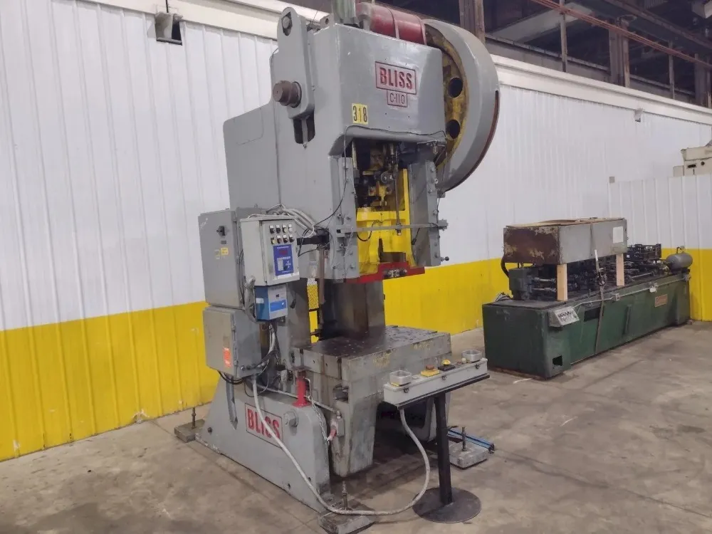 110 Ton, Bliss #C-110, Mechanical Punch Press, Air Clutch, 6" Stroke, 21" Shut Height, 42" x 27" Bed Area, 10 - Image 4
