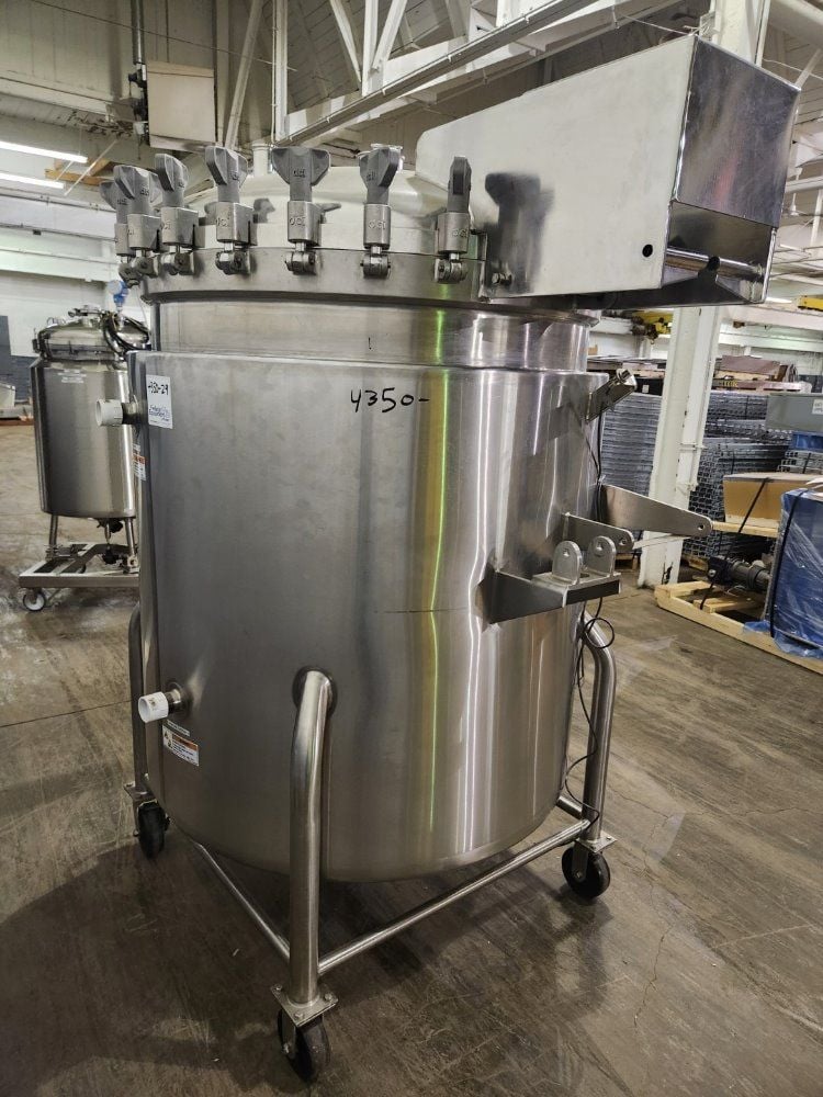 250 Gallon Befco Reactor, Stainless Steel, 42" diameter x 42" Straight Side, 100 PSI @ 300&deg;F, 75 PSI Jacket - Image 4