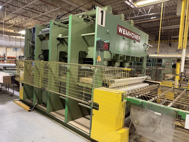 Wemhoner #VOF4-1200-3, Feed Through Hot Press - Image 3