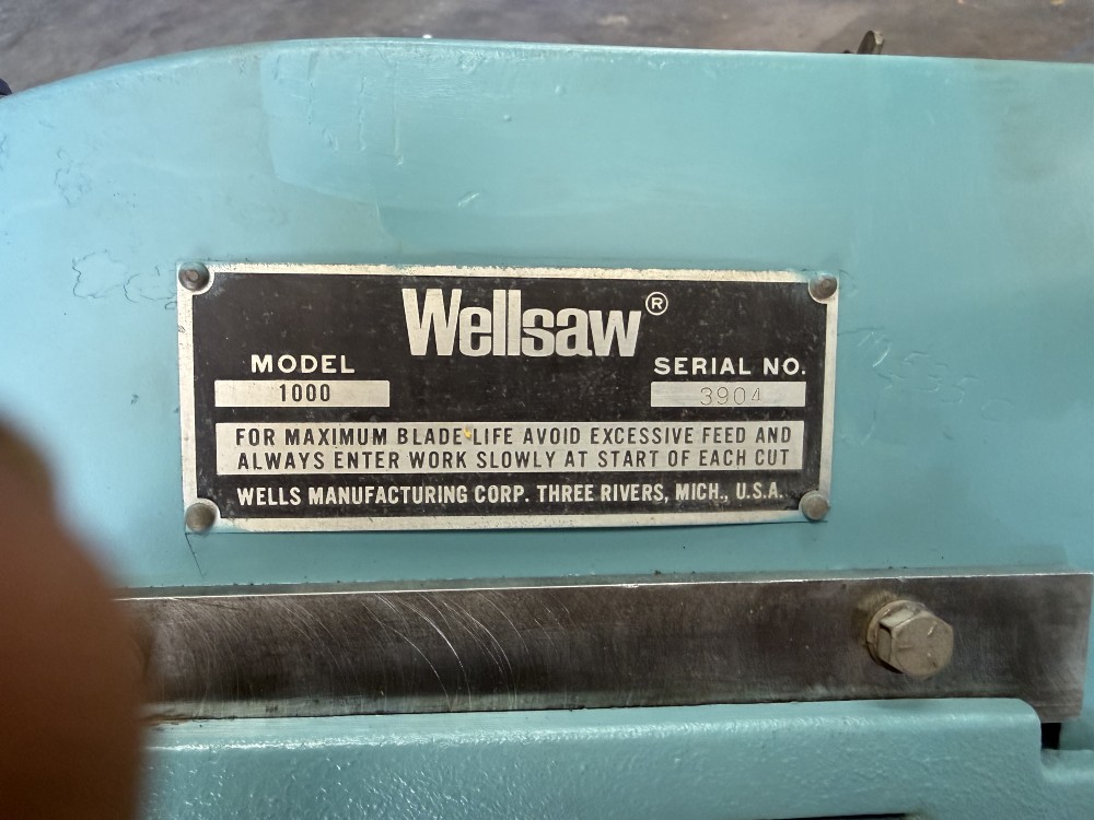Wellsaw Horizontal Band Saw - Model 1000 - Image 2