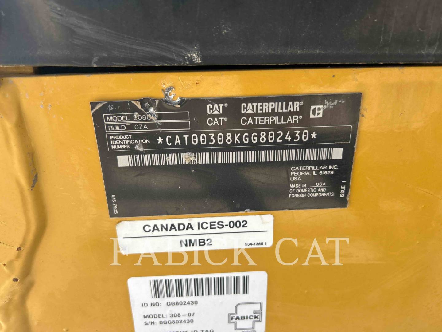 Caterpillar 308-07, 2698 hours, S/N: GG802430, 2020 - Image 6