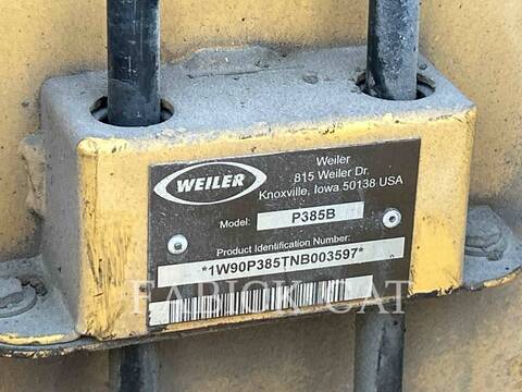 Weiler P385B, Asphalt Paver, 3033 hours, S/N: 1W90P385TNB003597, 2021 - Image 6