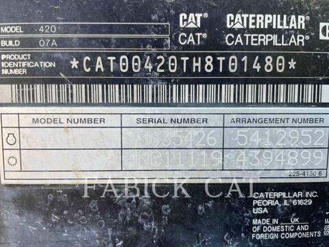 Cat 420-07HT, Backhoe Loader, 2134 hours, S/N: H8T01480, 2021 - Image 6